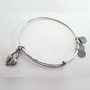 Alex and Ani Key to My Heart Silver Bangle